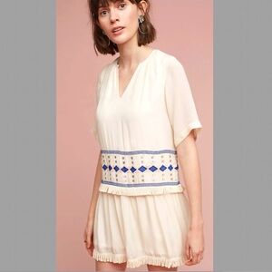 Anthropologie Pepin Geo Fringe Tunic Dress Size 6